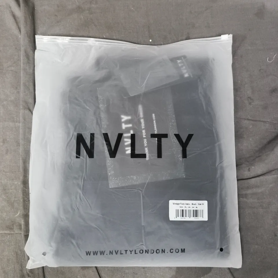 NVLTY VINTAGE FLARED JEANS IN BLACK SIZE 34