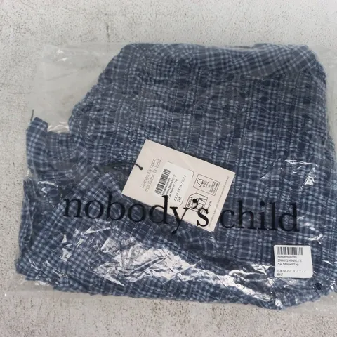 BAGGED NOBODY'S CHILD NAT SHIRRED TOP IN BLUE SIZE UK 10