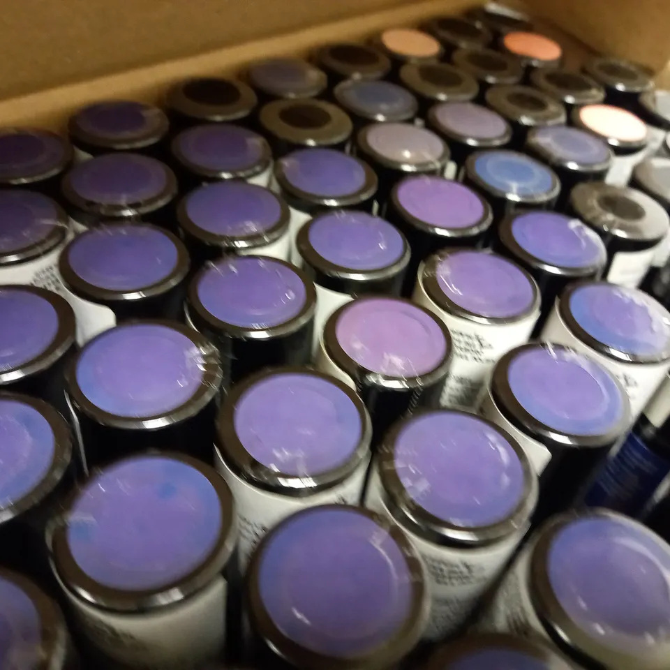 BOX OF APPROX 50 X 8ML ASSORTED ALESSANDRO STRIPLAC PEEL-OFF UV LED NAIL POLISH #58 BLACKBERRY, #60 BLUE LAGOON, 87 HAWAIIAN DREAM	