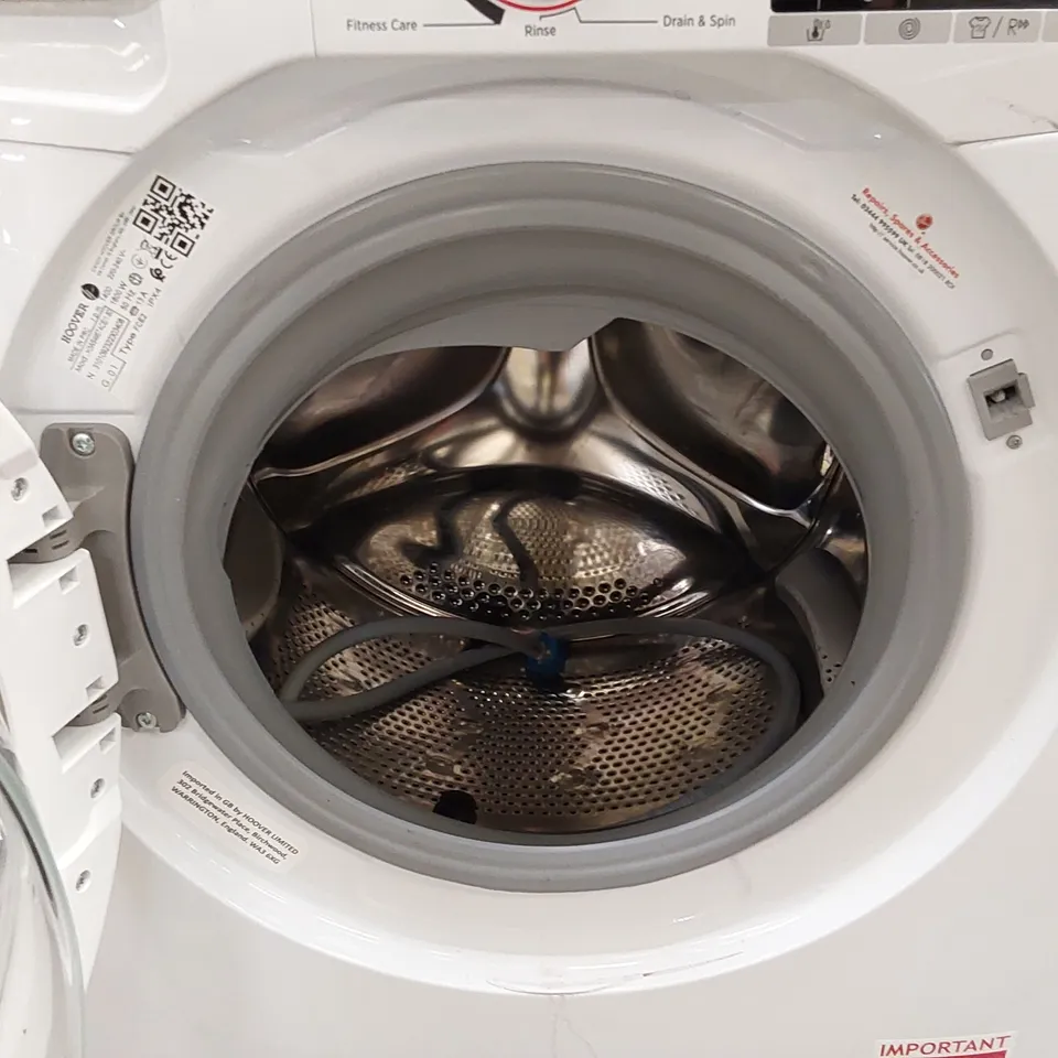 HOOVER H3WS4105TACE-80 10KG 1400 RPM FREESTANDING WASHING MACHINE, WIFI, STEAM, WHITE WITH CHROME DOOR