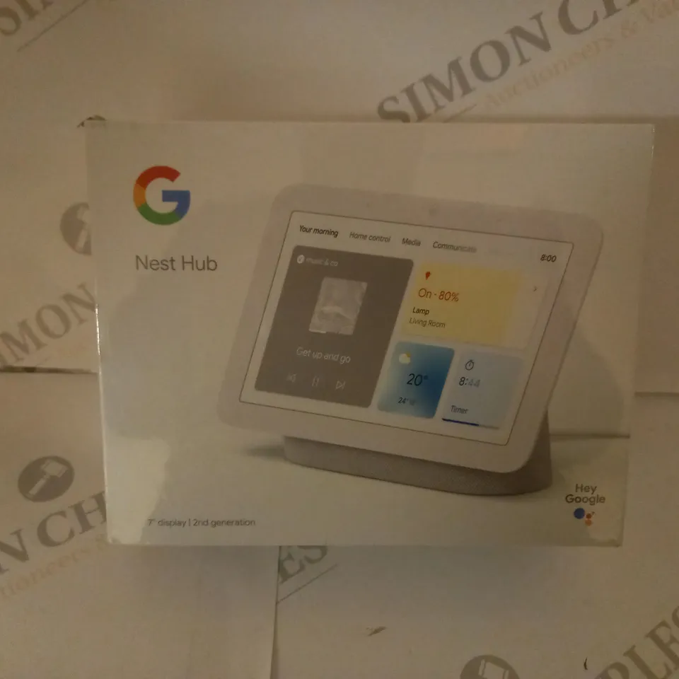 BRAND NEW BOXED GOOGLE NEST HUB 7" DISPLAY SCREEN, 2ND GENERATION