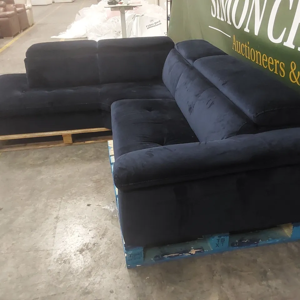 QUALITY DESIGNER ITALIAN MADE MARTINE VELVET CORNER SOFA