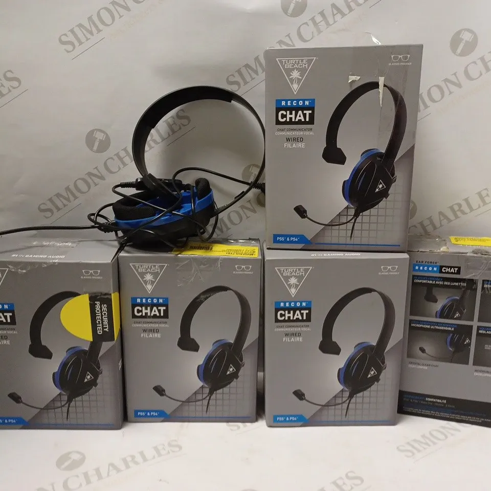 BOX OF 6 TURTLE BEACH RECON CHAT HEADSET - PLAYSTATION