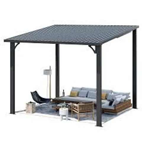 BOXED ALUMINIUM PERGOLA WITH CANOPY 2 BOXES