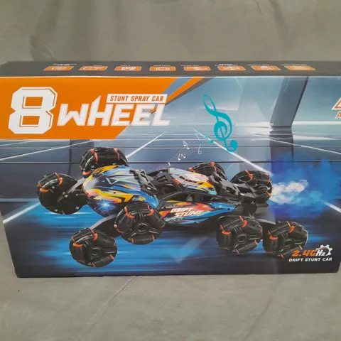 BOXED 8-WHEEL STUNT SPRAY CAR