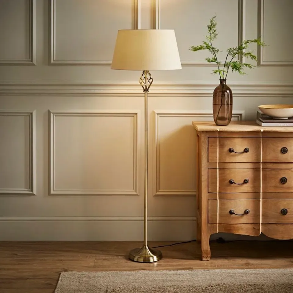 BOXED TEGAN 151CM TRADITIONAL FLOOR LAMP - BASE ONLY, NO LAMP SHADE