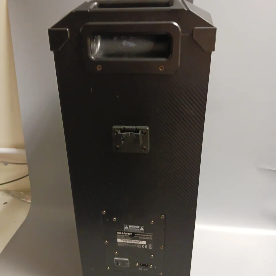 BOXED SHARP PARTY SPEAKER SYSTEM IN BLACK BLUETOOTH ENABLED USB PLAYBACK