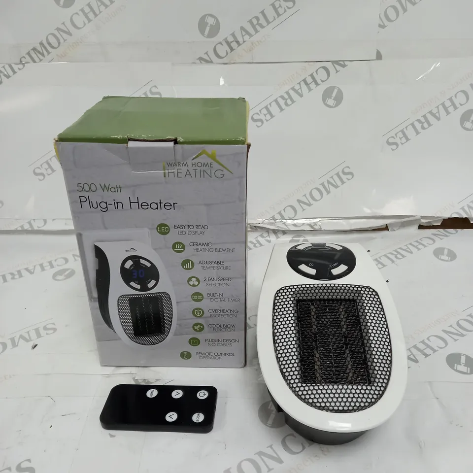 BOXED 500 WATT PLUG-IN HEATER