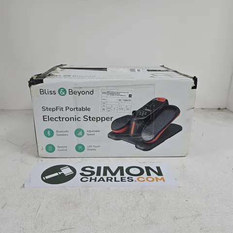 BLISS AND BEYOND STEPFIT PORTABLE ELECTRONIC STEPPER BOXED