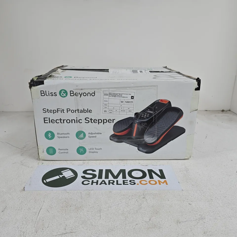 BLISS AND BEYOND STEPFIT PORTABLE ELECTRONIC STEPPER BOXED