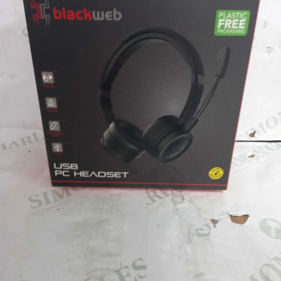 BLACK WEB USB PC HEADSET
