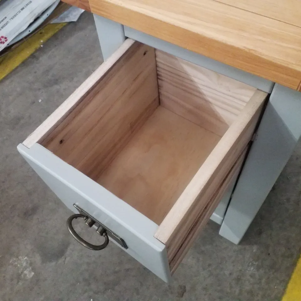 AURELIE 2 DRAWER BEDSIDE TABLE BASE - LIGHT GREY