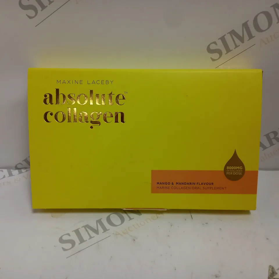 BOXED MAXINE LACEBY ABSOLUTE COLLAGEN ORAL SUPPLEMENT - MANGO & MANDARIN 140ML