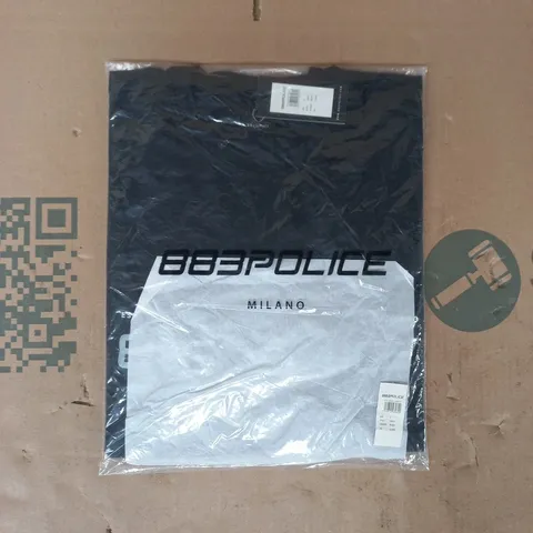 BAGGED 883POLICE MILANO CREW-NECK T-SHIRT IN BLACK SIZE SMALL