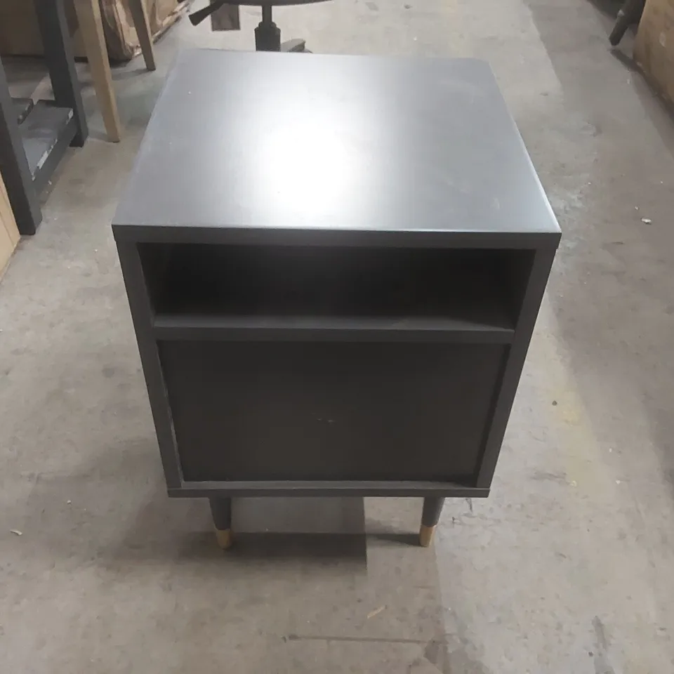 DESIGNER GREY BEDSIDE TABLE