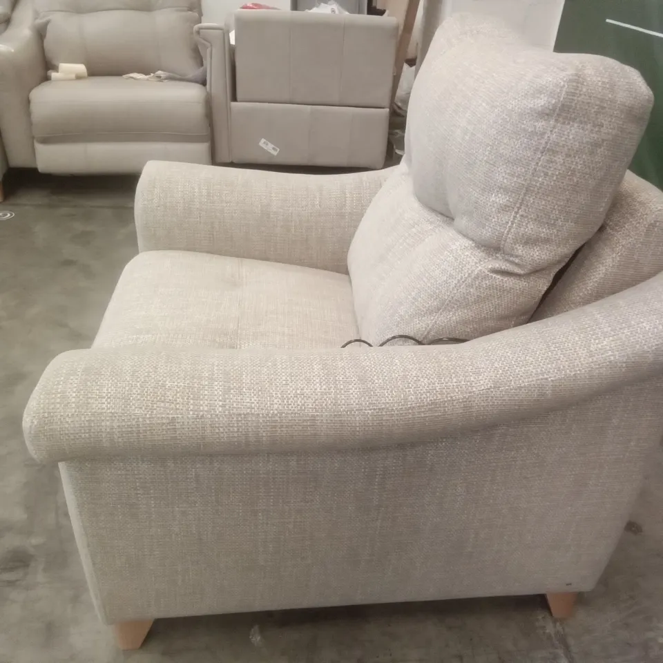 DESIGNER G PLAN MADE RILEY ELECTRIC RECLINER CHAIR - SEA SPRAY FABRIC 