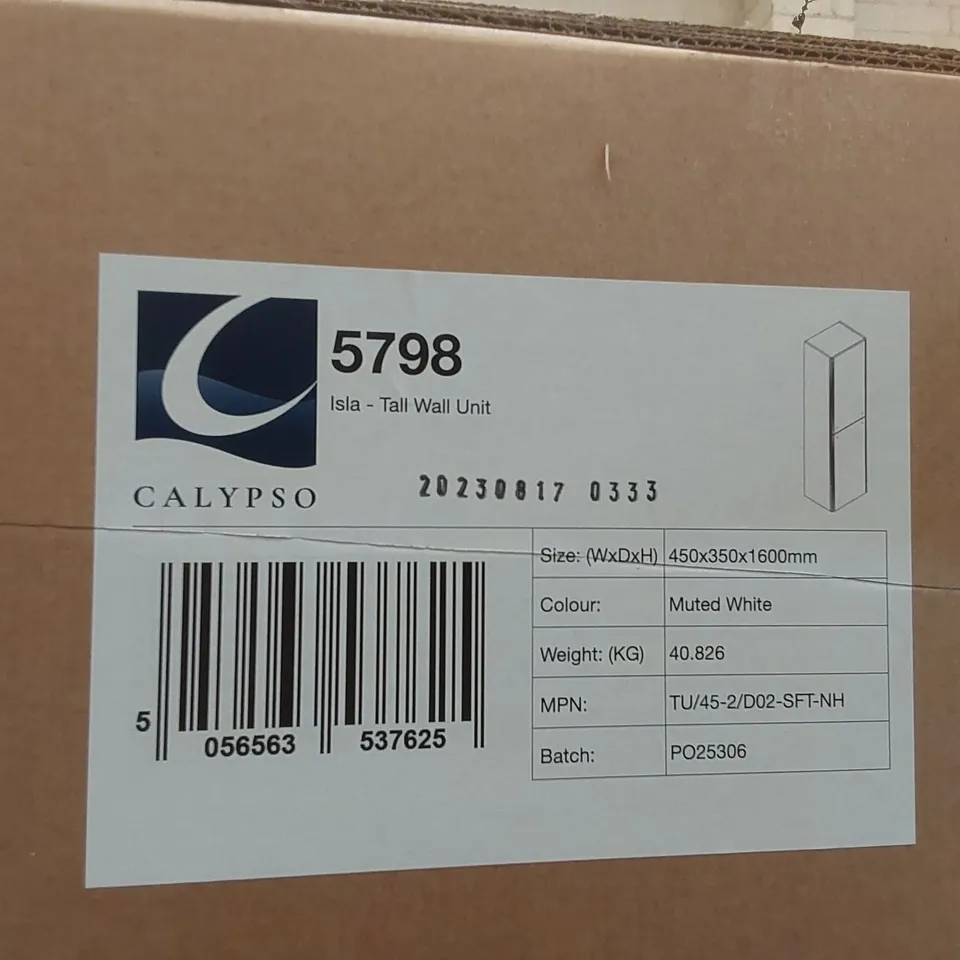 PALLET CONTAINING A LARGE QUANTITY OF BATHROOM FURNITURE PARTS INCLUDING: CALYPSO WALL UNIT CARCASSES ECT