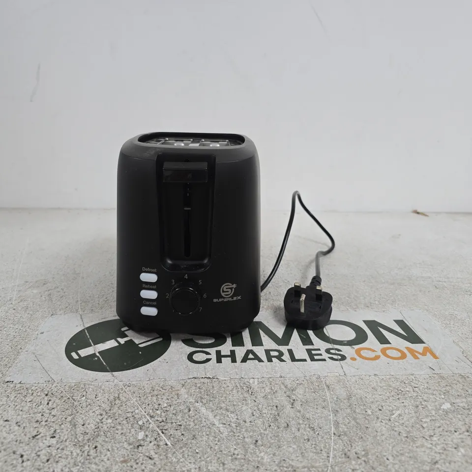 SUPERLEX BLACK 2 SLICE TOASTER UNBOXED