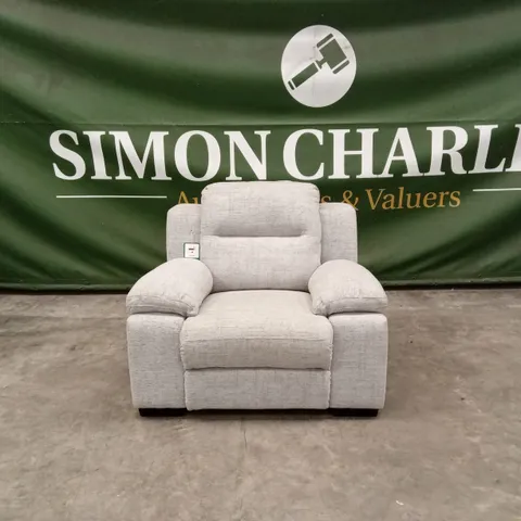 QUALITY DESIGNER GREY FABRIC ARMCHAIR