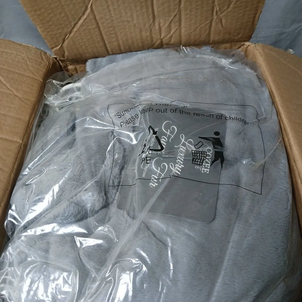 COZEE HOME FAMILY SIZED FAUX FUR & VELVETSOFT HEATED THROW