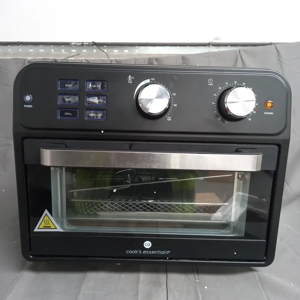 BOXED COOK'S ESSENTIAL 21-LITRE AIRFRYER OVEN IN BLACK