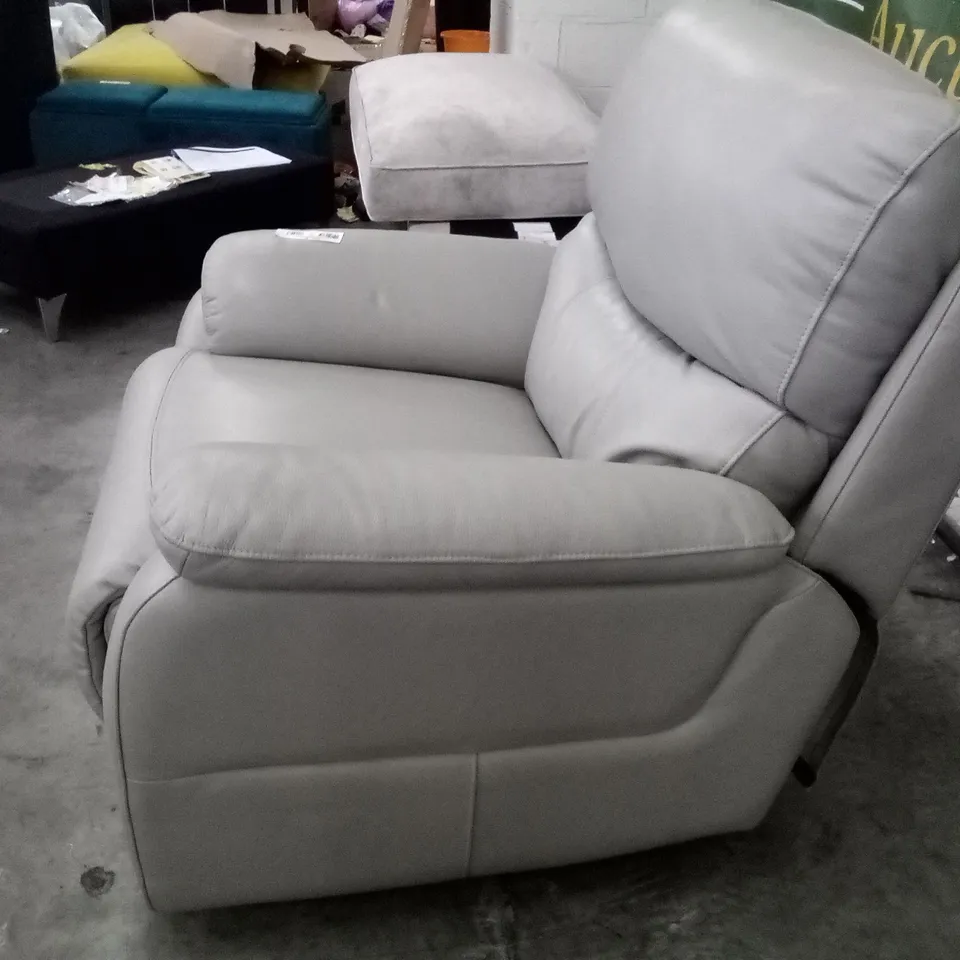 QUALITY DESIGNER EVELYN POWER RECLINER CHAIR (FF4C) 60/23 LEAD GREY