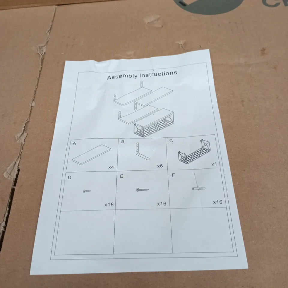 FLOATING SHELVES WITH CAGE BOXED