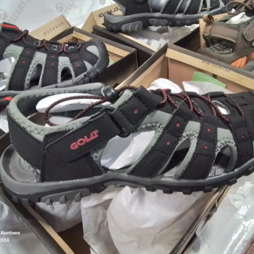 6 PAIRS OF CHILDREN'S GOLA OUTDOOR HARD WEARING WALKING SANDALS (VARIOUS COLOURS AND SIZES)