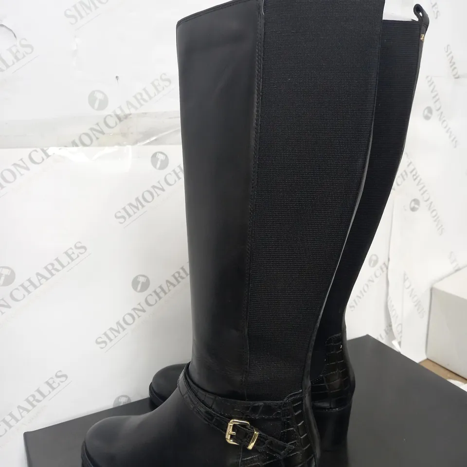 DUNE TILDING BOOT BLACK LEATHER SIZE 5.5 - BOXED