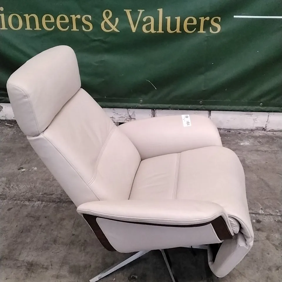 QUALITY BRITISH DESIGNED & MANUFACTURED G PLAN VARDE POWER RECLINER CHAIR CAMBRIDGE STONE LEATHER