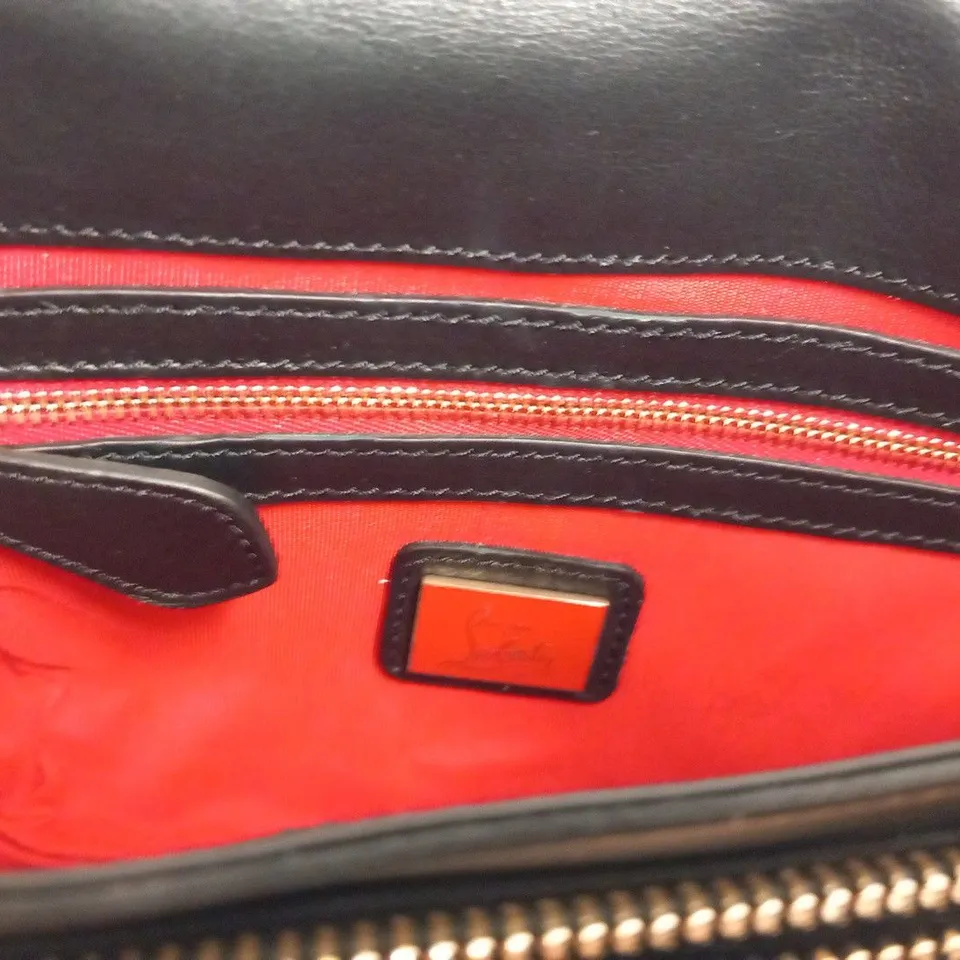 CHRISTIAN LOUBOUTIN KHEPIRA WHITE/BEIGE CLUTCH BAG