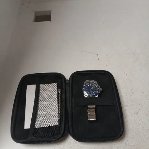 CRONOS AUTOMATIC DIVER'S WATCH 200M – BLUE BEZEL, STAINLESS STEEL CASE & BRACELET