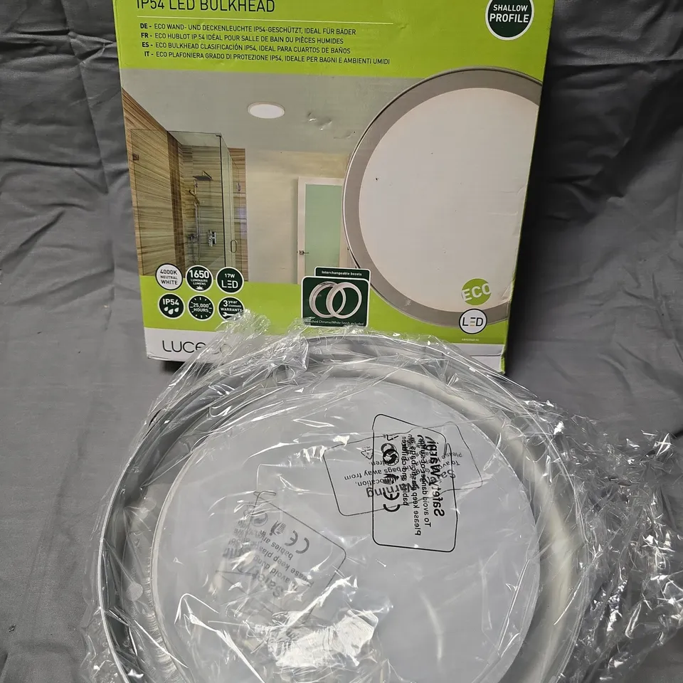 BOXED LUCECO IP54 LED BULKHEAD 