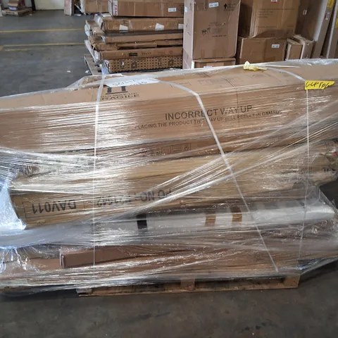 PALLET OF ASSORTED FLAT PACK FURNITURE PARTS 
