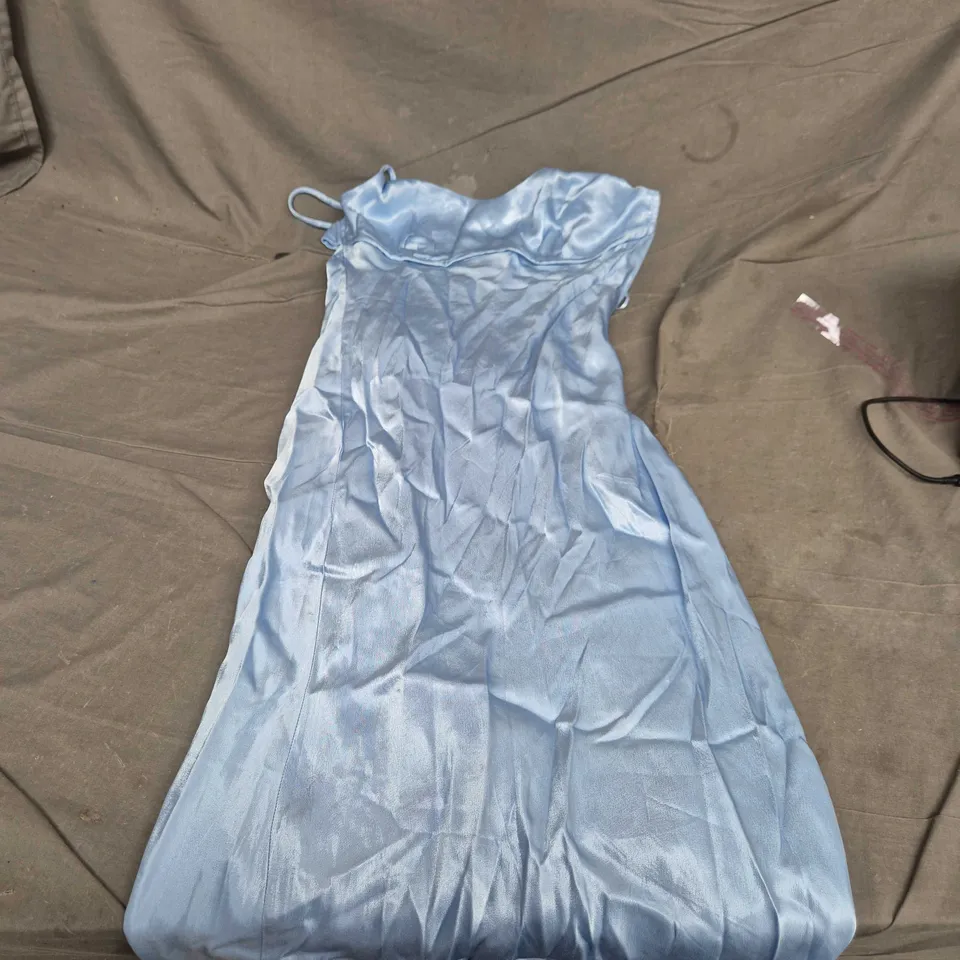 HELLO MOLLY WOMEN’S LIGHT BLUE SATIN DRESS – UK 8 
