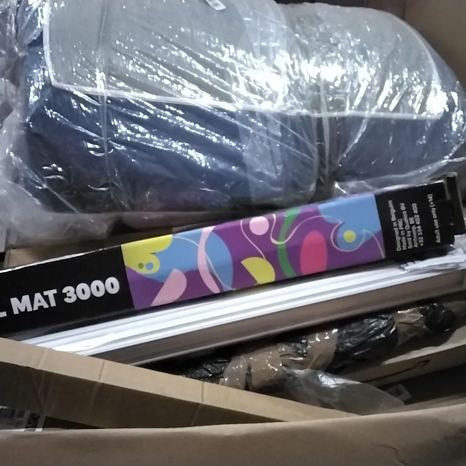 PALLET CONTAINING ASSORTED PRODUCTS INCLUDING TOILET SEAT, ROLLER BLIND, STORAGE BASKET, PUZZLE MATS & LED BATTEN LIGHT