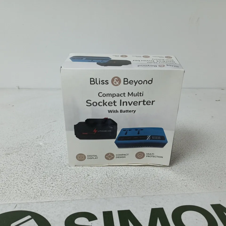 BLISS AND BEYOND COMPACT MULTI SOCKET INVERTER WITH BATTERY