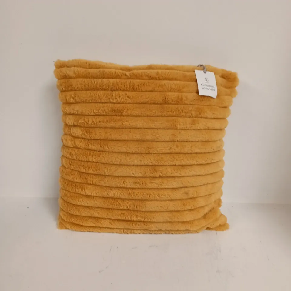 CATHERINE LANSFIELD 45X45CM CHUNKY CUSHION IN MUSTARD