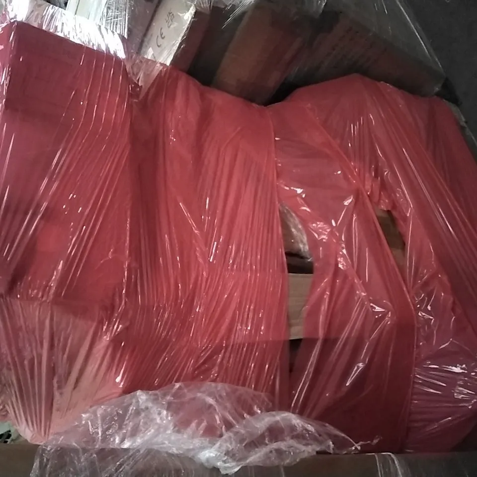 PALLET OF ASSORTED ITEMS INCLUDING AMAGABELI GREEN PVC COATED WIRE MESH NETTING, COMPACT CANOPY, STAINLESS STEEL WOOD PALLET GRILL, ULTTY SLIM TOWER BLADLESS FAN