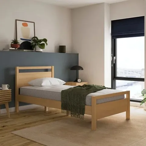 BOXED TEGAN 3FT SINGLE BED FRAME - OAK (1 BOX)