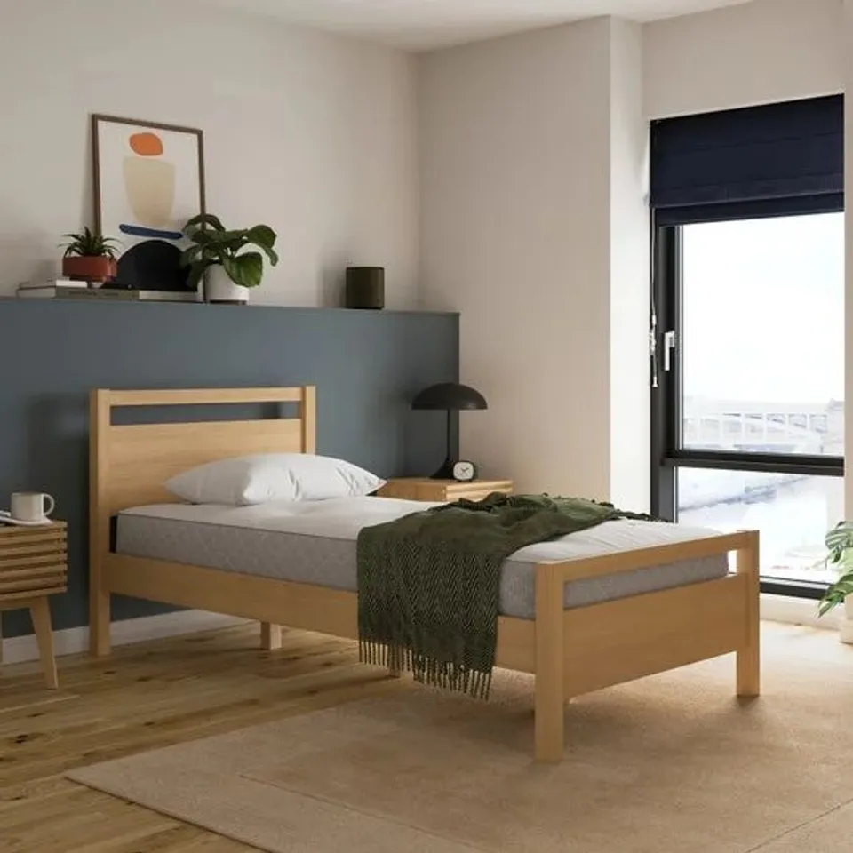 BOXED TEGAN 3FT SINGLE BED FRAME - OAK (1 BOX)