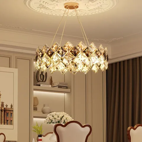 BOXED AIACE 8 LIGHT CRYSTAL CHANDELIER 