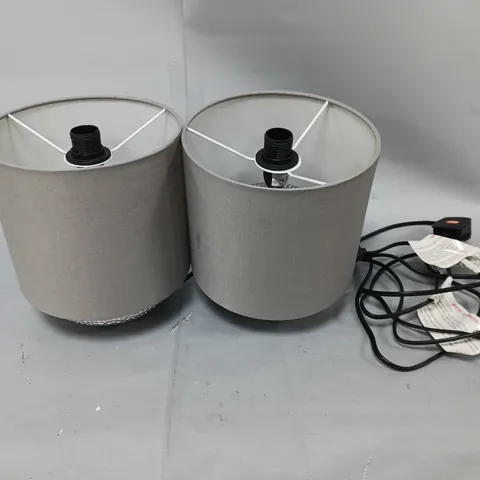 SET OF 2 HAMMER METAL TOUCH TABLE LAMPS