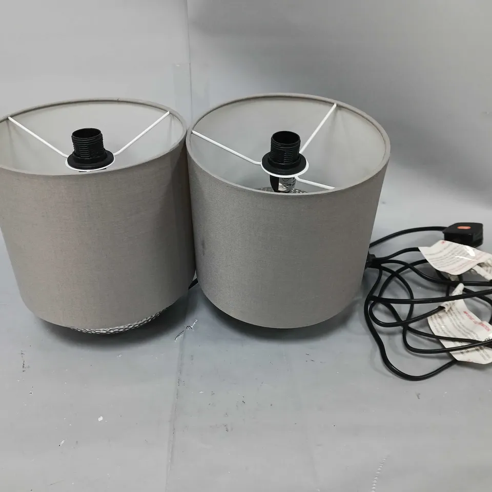 SET OF 2 HAMMER METAL TOUCH TABLE LAMPS  RRP £55