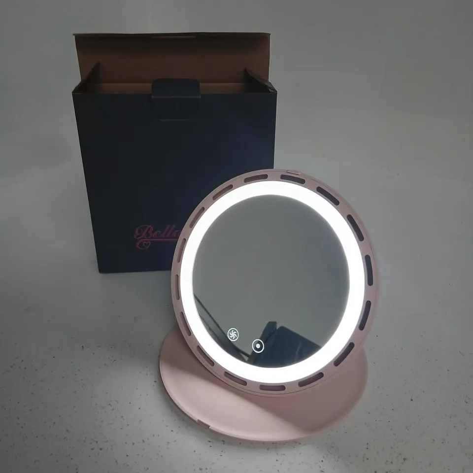 BELLALICIOUS LED MAKEUP MIRROR WITH RING LIGHT – PINK, MODEL BM-2558