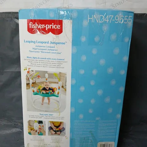 BOXED FISHER-PRICE LEAPING LEOPARD JUMPEROO ACTIVITY CENTER - COLLECTION ONLY