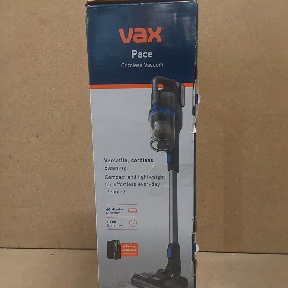 BOXED VAX PACE CORDLESS VACUUM 
