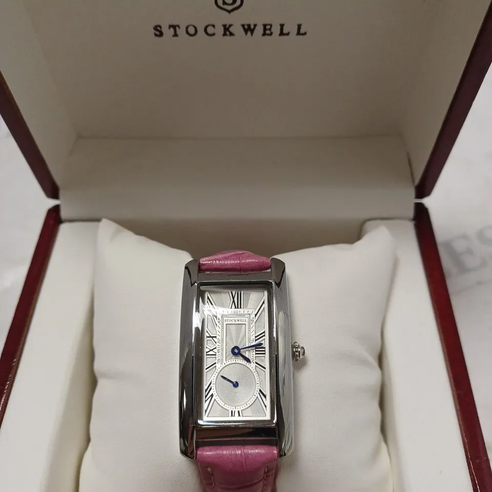 LADIES STOCKWELL WATCH – TEXTURED DIAL WITH SUB DIAL MINUTE HAND – LEATHER STRAP