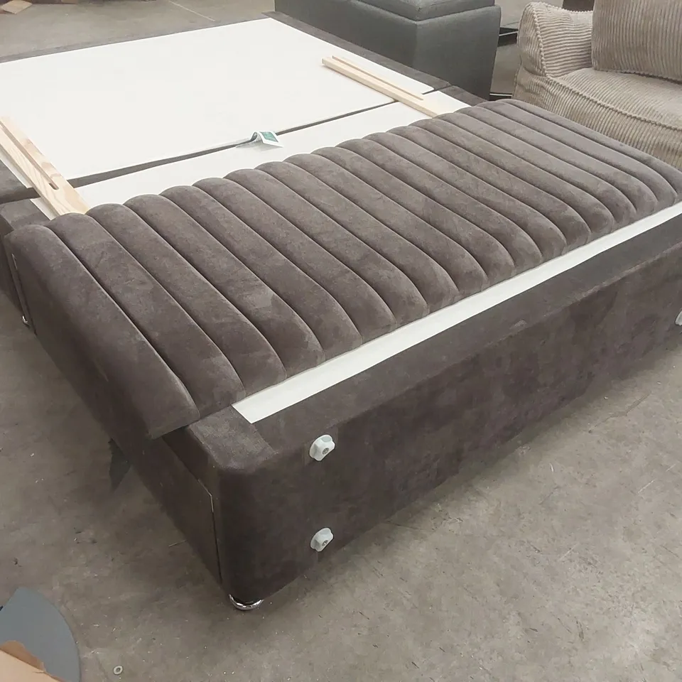 DESIGNER UPHOLSTERED 4'6 DOUBLE 2 DRAWER DIVAN BASE