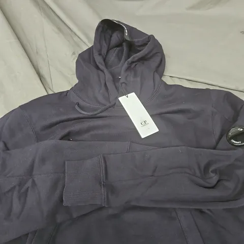 C.P. COMPANY HOODED SWEATSHIRT – NAVY, SIZE S